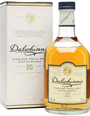 Single Malt Scotch Whisky Dalwhinnie Classic 15 ans 70 cl.